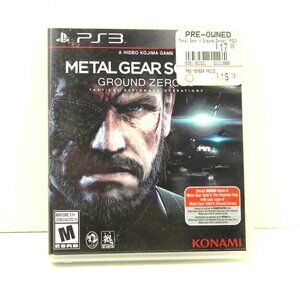 METAL GEAR SOLD V GROUND ZEROES (SONY PLAYSTATION 3 2014) PS3 GAME & CASE TESTED